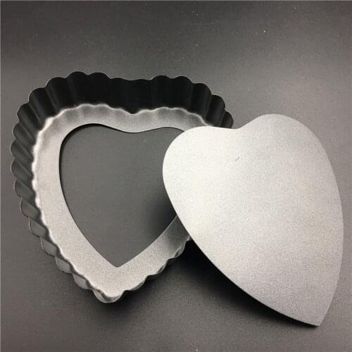 4 inches Mini Heart Shaped Muffin Mould Drop Bottom Cake Mold DIY Baking Mold Tart Cake Mold