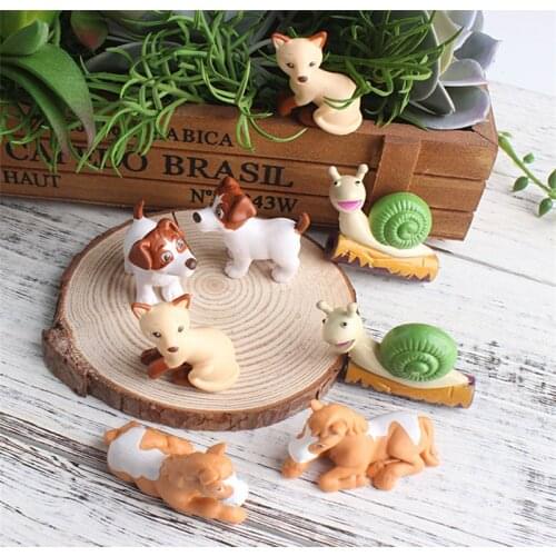 Miniature Animals Kawaii Collectible Fairy Garden Model Kids Toy Squirrel Carton Figurine