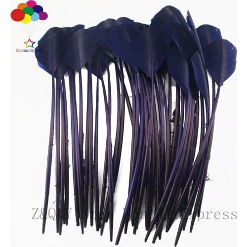 Natural 25-30CM Turkey Nest Lin Wotou Feather Dyeing Navy Blue DIY Craft Ornament Decoration Fitting