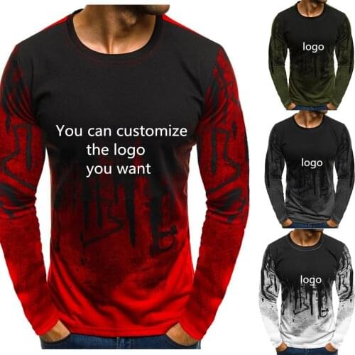 2021New Fashion Mens pullover Car Logo printing Gradient O-Neck pullover Sweatshirts casual Mens tops