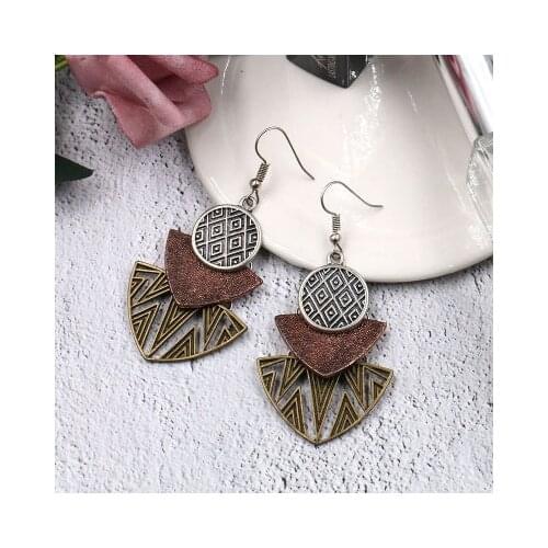 New Products Promotional Fashion Bohemian Vintage Multi-Piece Geometric Pendant Earrings Boho Style Jewelry