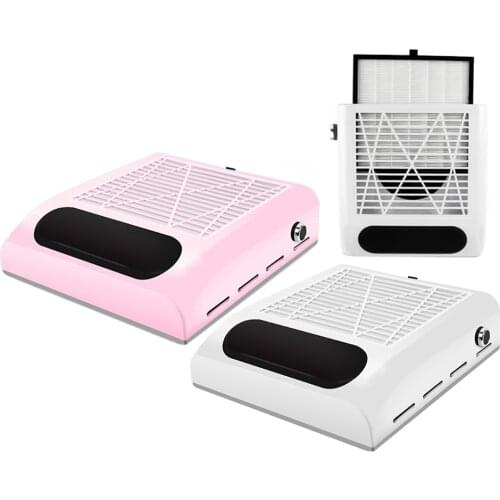 Nail Clearner Machine 80w High Power Nail Dust Collector Strong Sunction With Dust Collecting Bags Filter Low Noise Nail Tools