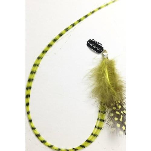 PRODİVA HAIR ACCESSORY KLİPSLİ SYNTHETIC PHEASANT FEATHER YELLOW-10 PCS/PACK