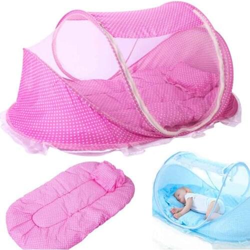 Folding Baby Bedding Crib Netting Portable Baby Mosquito Nets Bed Mattress Pillow Suit For Children Summer Protect Tent Bedding