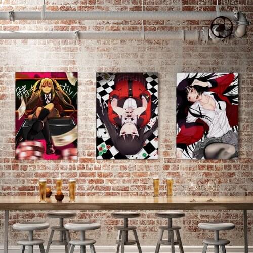 WTQ One Piece Poster Yumeko Kakegurui Canvas Painting Posters Gambaling School Wall Decor Wall Art Picture Room Decor Home Decor