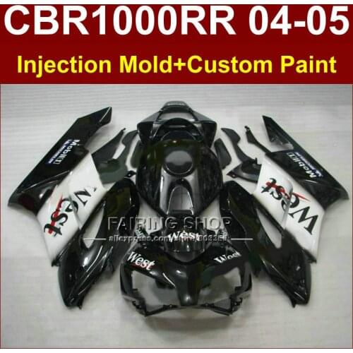 West mobil 1 cbr1000 rr 04 05 for HONDA body parts CBR1000 RR 04 05 CBR1000RR 2004 2005 Injection mold Motorcycle black fairings