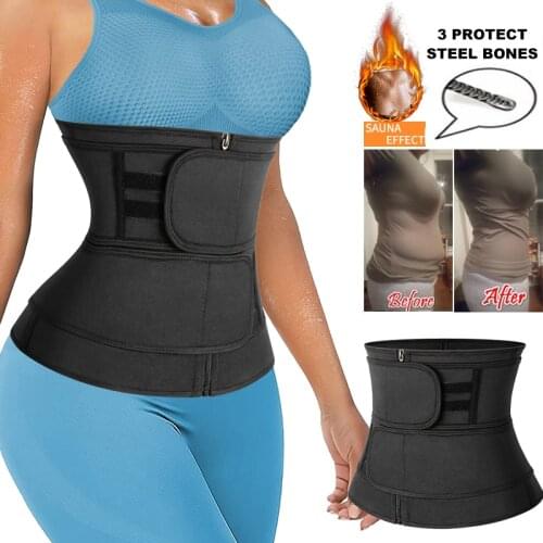 Womens Corset Sweat Waist Trainer Body Shaper Trimmer Slim Belts Neoprene Workout Plus Size Sauna Waist Cincher Shaper Wraps