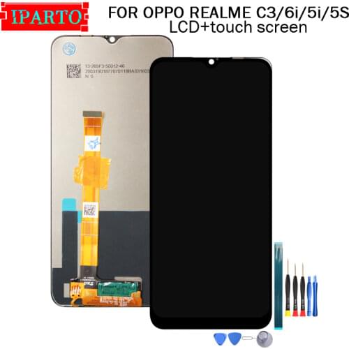 6.5inch for OPPO REALME C3 LCD Display+Touch Screen Digitizer Assembly 100% Original New LCD+Touch Digitizer for REALME 6i 5i 5s