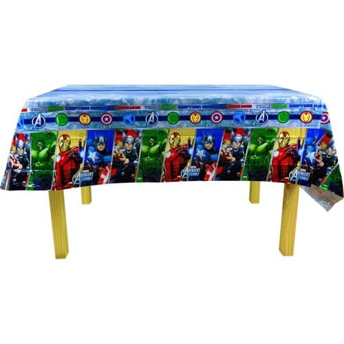 180*130cm 1Pcs Disney Mickey Minnie The Avengers Disposable Tablecloth Birthday Decorations Party Supplies Baby Shower