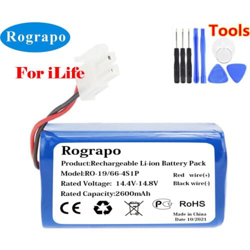 New Battery For iLife X900 X800 Sweeping Vacuum Cleaner Accumulator 14.4V 2600mAh Rechargeable Accumulator 2 Wires Plug