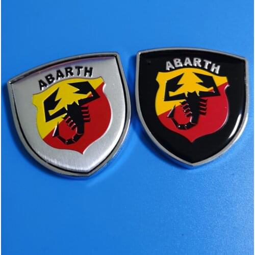 1x ABARTH Scorpion Logo Insignia Sticker Car Trunk Side Decals For FIAT Seicento600 Aegea Doblo Idea Panda Palio Grande Punto