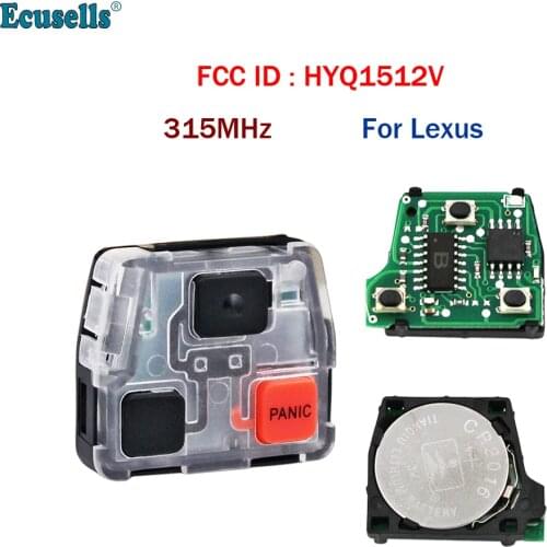 2+1/3 Buttons 315MHz Remote Key Board Fob for Lexus GX470 LX470 FCC ID: HYQ1512V