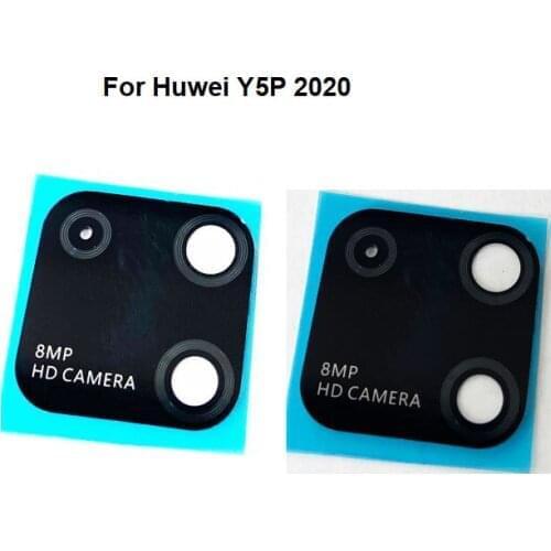 2/PCS New 2020 For Huawei Y5P Rear Back Camera Lens Glass For Housing With Sticker Adhesive Glue Y5 P