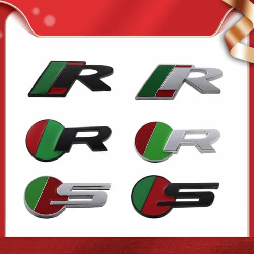 3D Premium R S Logo for Jaguar X-TYPE F-TYPE S-TYPE XE XF XJ XK XJR XFR car Fender trunk Rear Bonnet Decal Emblem Badge Sticker