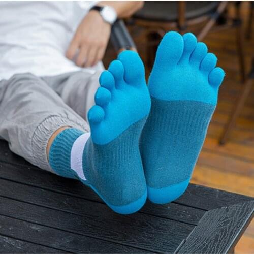 5 Pairs Fashion Brand Five Fingers Socks High Quality Patchwork Foot Compression Casual Sokken Mens Womens calcetines Skarpetki