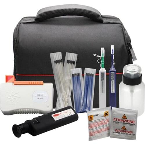 9pcs/lot Fiber Optic Interface Cleaner Magnifier Microscope Cleaning Pen Fiber Cleaning Test Kit