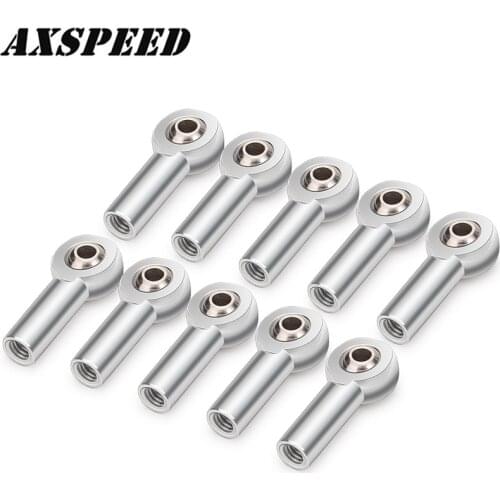 AXSPEED M4 Ball Joint Link Bar Rod Aluminum Alloy Ball Head Tie Rod End for 1/10 SCX10 RC Truck Car Truck Buggy Parts
