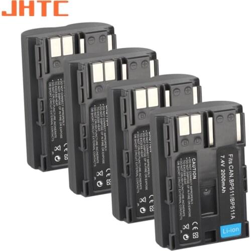 BP-511 BP-511A BP511A BP 511A Camera Battery For Canon EOS 40D 300D 5D 20D 30D 50D 10D D60 G6 BP511 FV40 FV30 FV100 200 2000mah