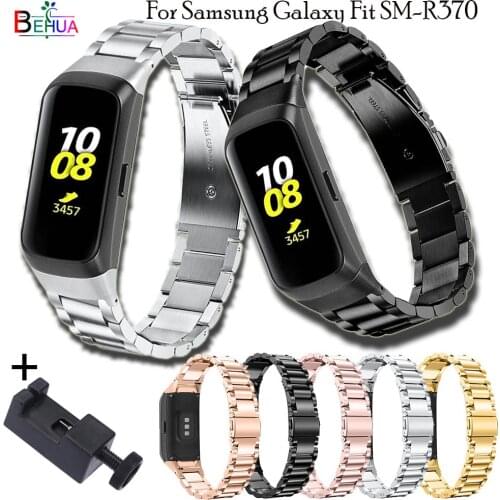 Bracelet Stainless Steel watch band For Samsung galaxy fit SM-R370 Replacement Smart watchStrap Wristband + Metal connection new