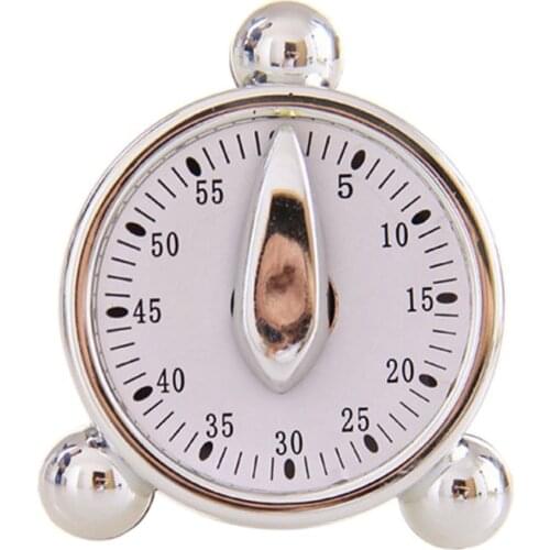 T219 Alarm Clock Type Mechanical Kitchen Timer Loud 60 Minutes Interval Cooking Reminder Alarm Time Manager Stopwatch