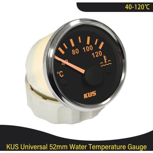 KUS 2" Marine Engine Water Temperature Gauge 40-120 Degree Boat RV Car Temp Meter Gauge