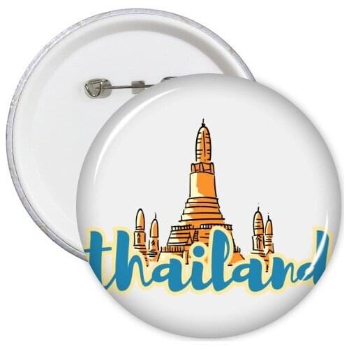 Ancient Egypt Elephant Abstract Modern City Sacrifice Pyramid Sphinx Camel Round Pins Badge Button Clothing Decoration 5pcs