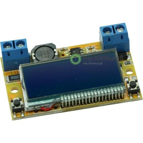 Dual Display DC-DC 5-23V To 0-16.5V 3A Max Step Down Power Supply Buck Converter Adjustable LCD Step-down Voltage Regulator