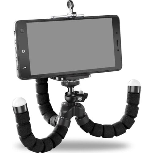 Mini Flexible Sponge Octopus Tripod for IPhone Samsung Xiaomi Huawei Mobile Phone Smartphone Tripod for Gopro 8 7 6 5 4 3 Camera