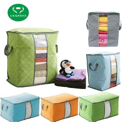 Clothes Storage Box Foldable Bamboo Charcoal Fibre Home Closet clothes storage bag Sorting Clothing Organizer Storage Case