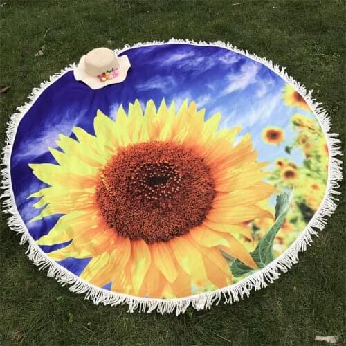 Sunflower Mat Printed Flower Tapestry Wall Hanging For Wall Decoration Hippie Tapestry Beach Mat Yoga Mat