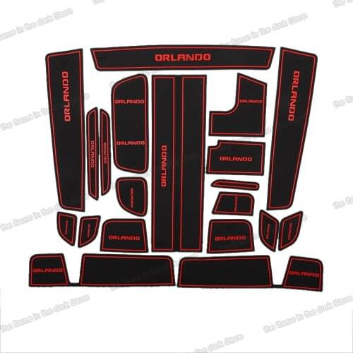 Lsrtw2017 Rubber Gear Plate Door Storage Box Cup Slot Pad Anti-slip for Chevrolet Orlando Onix 2018 2019 2020 2021 Accessories