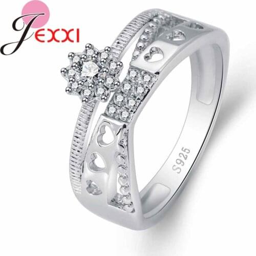 Fashion Star Shape Hollow Heart Style 925 Sterling Silver SilverAccessories For Female Lover Best Jewelry Gifts For Girlfriends