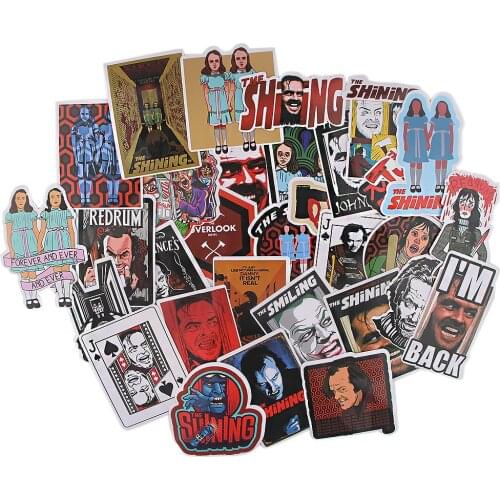 Ransitute R1027 32pcs/set The Shining Horror Film Creative Stickers DIY Stickers Cartoon Style For Notebook Phone Case Stickers
