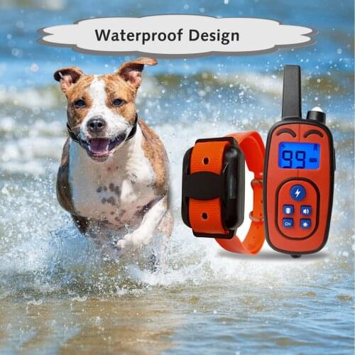 Dog Training Collar Pet Waterproof Rechargeable Shock sound Vibration Anti-Bark 800m Remote Control for multiple Size dog