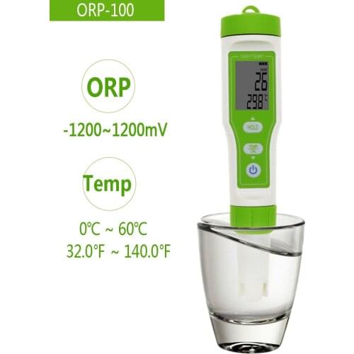 Portable ORP-100 ORP Redox Meter Tester LCD Display High Sensitivity Digital Water Quality Monitor Hydrogen Generator Tester