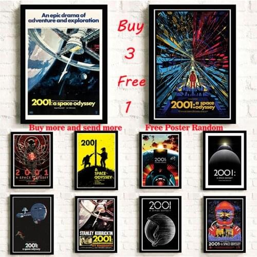 2001 A Space Odyssey Movie Coated paper Poster Posters Wall Art Painting for Living Room Home Decor Frameless