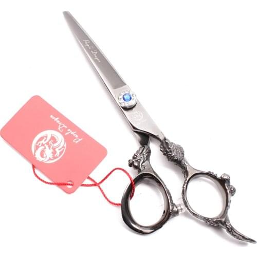5.5" 16cm 440C Purple Dragon Hairdressing Scissors Thinning Scissors Cutting Shears Professional Hair Scissors Big Dragon Z9004