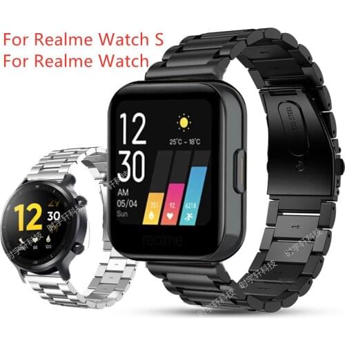 Band for Realme Watch S Strap Stainless Steel Watchband Bracelet for Realme Watch Replacement Wristband Correa Accessories