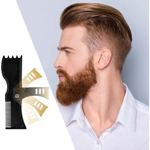 Beard Shaper Precise Position Rotate Freely Plastic Multi-liner Beard Shaper Template for Family