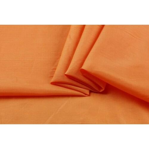 Howmay silk fabric cotton blend 9m/m 55" 140cm 50% silk 50% cotton orange 7# for lining or womens dress scarf hijab