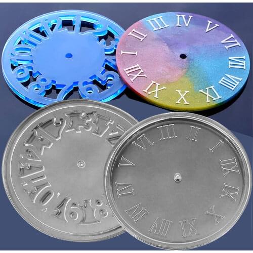 Clock Cement Concrete Silicone Mold for DIY Numerals Clock Plaster Clay Handmade Craft Casting Mould Resin Clock Mold Supplies