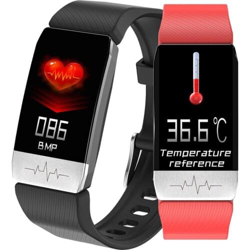 T1 Thermometer ECG Monitor Heart Rate Blood Pressure SpO2 Health Care GPS Run Route Track Smart Watch