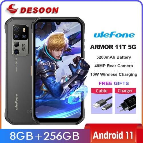 Ulefone Armor 11T 5G 6.1-inch HD+ Mobile Phone FLIR Thermal Imaging Camera Smartphone Android 11 8GB 256GB 5200mAh Mobile Phone