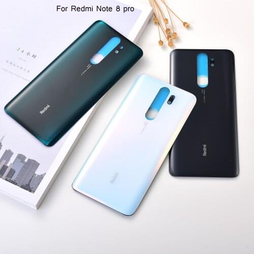 Xiao Mi Original Battery Glass Back Cover Door For Xiaomi Redmi Note 8 Pro Note8 Pro Housing Protective Back Cover Phone Case