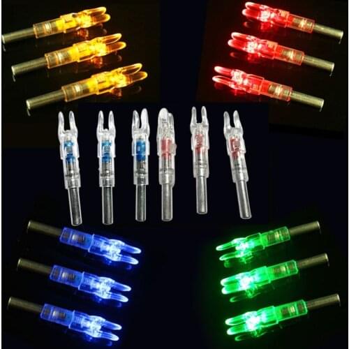 Linkboy Archery Automatically Lighted Bow String Activated LED Lighted ID 6.2 mm Nock Archery Arrow Accessory Hunting Shooting