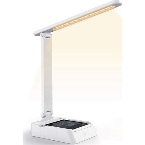 LED Desk Lamp,Table Lamp With 3 Lighting Modes&Stepless Dimming Contact Control,For Home Office,With LCD Writing Tablet