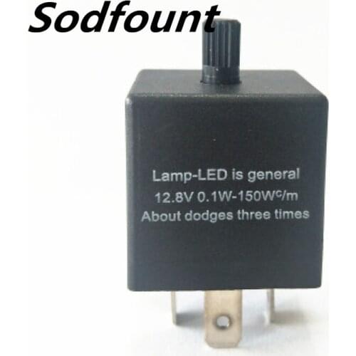 1pcs CF13 JL-02 12V 10A NO adjustable frequency flasher relay Car and motorcycle universal LED turn signal Auto