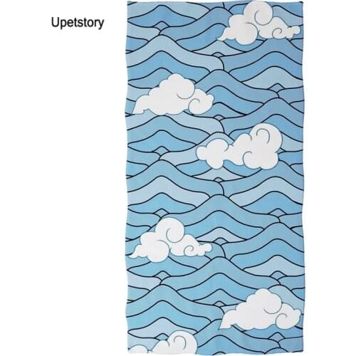 Upetstory Demon Slayer Haori Patterns Shower Towel Large Beach Towels Microfiber Travel Outdoor Swimming Gym Bathroom Towels