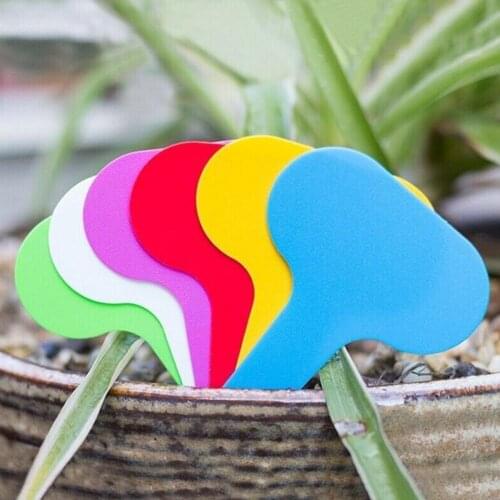 100pcs Garden Labels Plant Classification Sorting Sign Tag Ticket Plastic Writing Plate Board Plug In Card Colorful