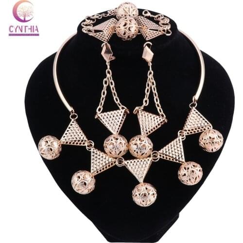 2018 Jewelry Sets Nigerian Wedding Women Jewellery Set Luxury Indian Bridal Jewelry Sets Earrings Cheap Costume Jewelry